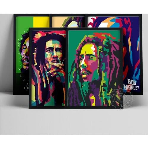 Jamaican Singer Bob Marley Poster, Pop Reggae Singer Marley Wall Picture, Music Star Canvas Prints, Bedroom Living Room Decor