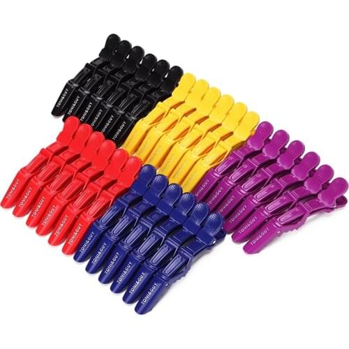 Professional Fashion 6Pcs/Set Plastic Hair Clip Hairdressing Clamps Hairstyling Tools Modeling Accessories