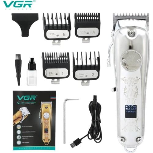 VGR Professional Oil-head Electric Hair Clippers Retro Notch Carving Push RazorsMachine Beard Hair Cutting Removal Hair Styling