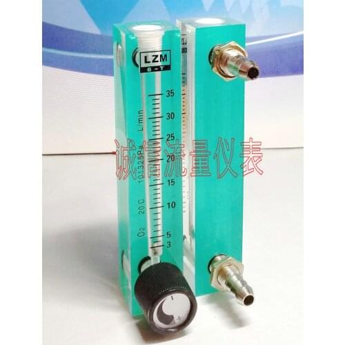 LZM-6T O_2 Oxygen Adjustable Flowmeter 3-35 L/min Oxygen Bar Flowmeter Small Flowmeter