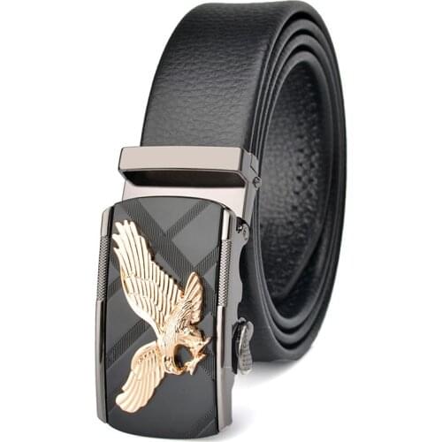 Famous Brand Belt Men Top Quality Genuine Luxury Leather Belts for Men,Strap Male Metal Automatic Buckle 3.5cm