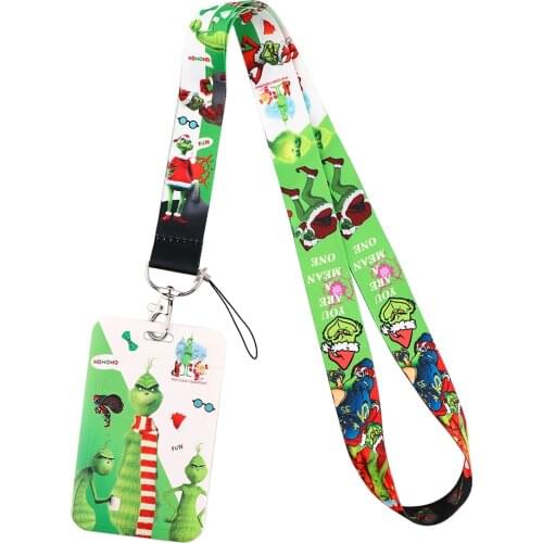 CB619 Christmas Monster Cartoon Lanyard For Friend Key ID Card Gym Phone Straps USB Badge Holder DIY Hanging Rope Lariat Lanyard