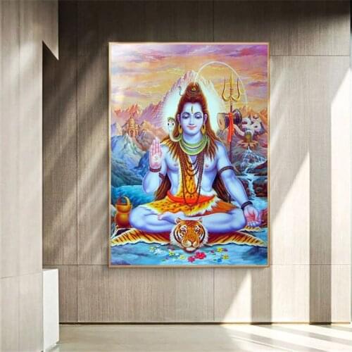 Shiva Lord Canvas Paintings on the Wall Art Posters And Prints Hindu Gods Canvas Art Pictures Hinduism Art Posters Home Decor