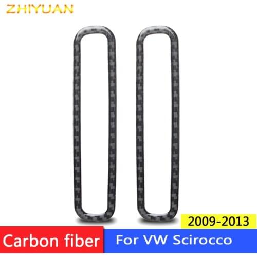 Car Styling Carbon Fiber Interior Decoration A-pillar air outlet Sticker For Volkswagen VW Golf 6 Gti R MK6 Scirocco Accessories