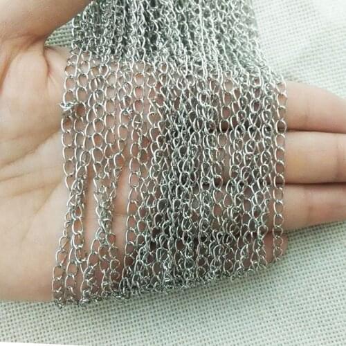 Cable chains metal chain extented extensions necklace tails extender making Link linked-Opened tassels lariat clasp jewelry kit