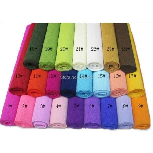 12 pcs Size 50cm x 2.5m Roll-up hem crepe paper prontpage flower wrapping paper cartoon flowers bouquet packing paper