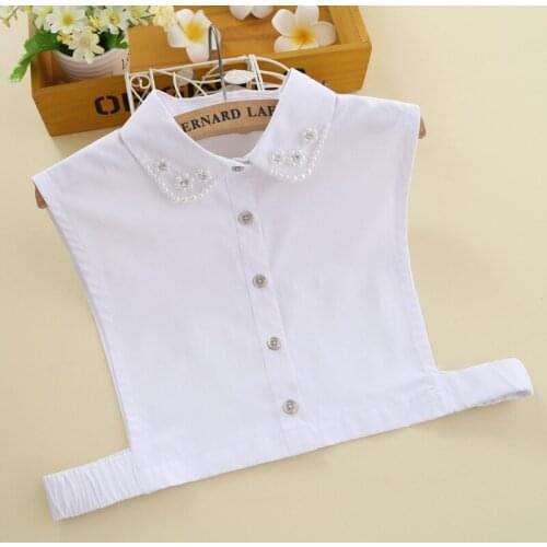 Women Fake Collar Shirt Female Half Shirt Flase Collar Sweater Vest Blouse Shirt Detachable Turn Down Lapel Collar Decoration