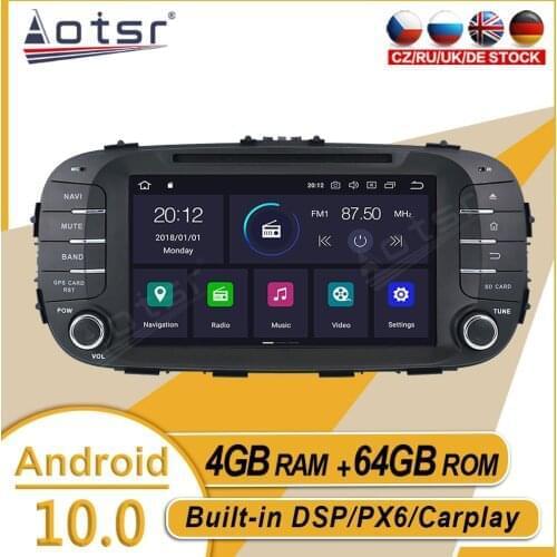 4+64G For Kia SOUL 2014 2015 2016 2017 2018 2019 Car Stereo Multimedia Player Android GPS Navigation Radio Carplay PX6 Head Unit