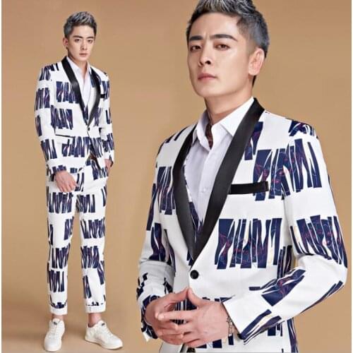 Blazer men Printing formal dress latest coat designs marriage suit men costume homme terno masculino wedding suits for mens