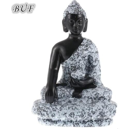 BUF Resin Buddha Statue Tathagata Thailand Yoga Mandala Buddha Sculpture Home Decor Accessories Ornaments Figurines
