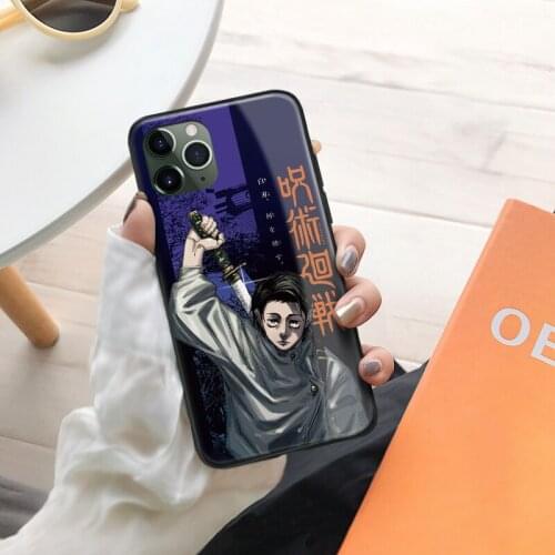 Yuta Okkotsu Jujutsu Kaisen anime Soft Silicone Glass Phone Case for IPhone SE 6s 7 8 Plus X Xr Xs 11 12 Mini Pro Max Samsung