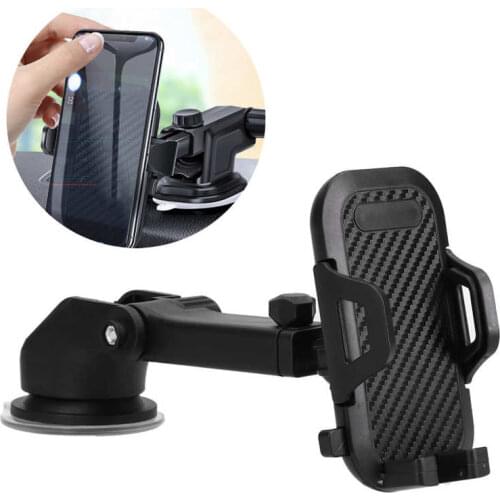 Cell Phone Mount Holder Long Neck 360 Degree Rotation Adjustable Height for Car Home Office Universal Phone Mount