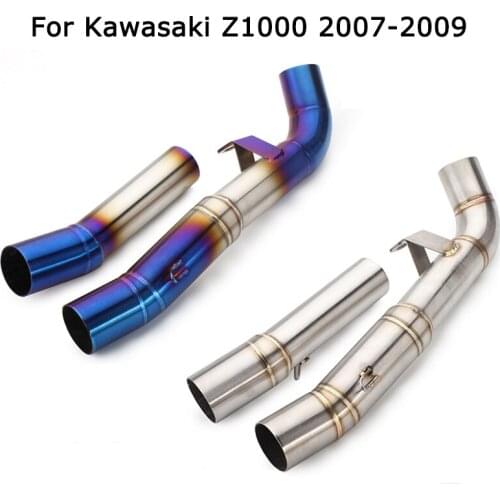 For Kawasaki Z1000 2007 2008 2009 Motorcycle Middle Connect Link Pipe Slip on Muffler Exhaust 51MM