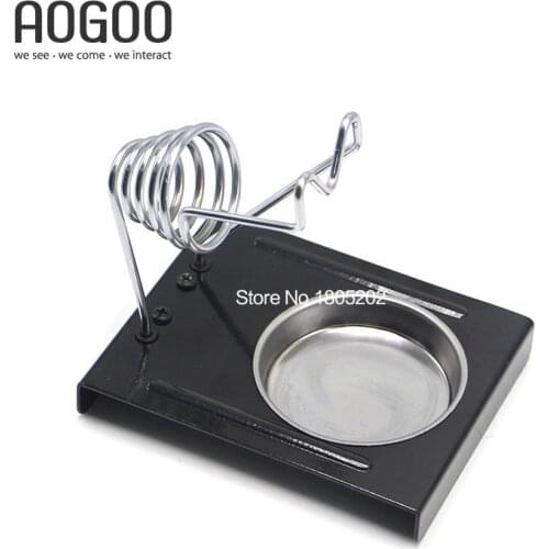E-011 Soldering Iron Support Stand Station Metal Base Rectangle Stand Holder Safety Protecting Base