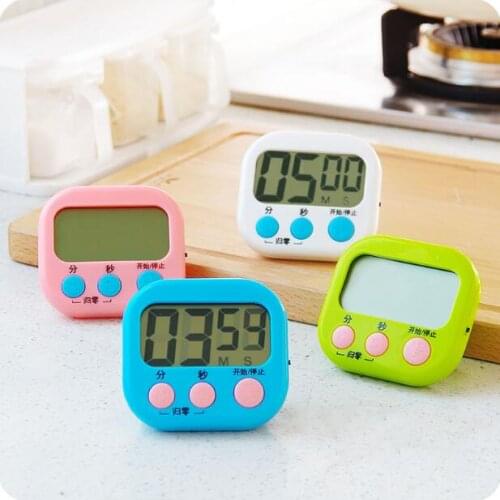 Cooking Tools Multifunctional Kitchen Timer Reminder Large Screen Digital Alarm Clock Secondmeter 4 Colors