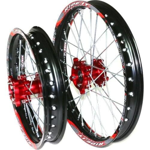 15mm front 1.60-17 rear 1.85-14 inch alloy wheel rim with cnc hub for kayo HR-160cc ty150cc dirt pit bike 14/17 inch wheel