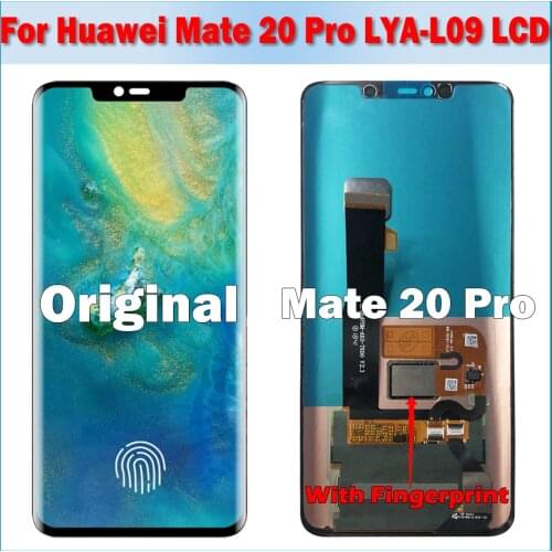 6.39'' Display Original with frame fingerprint Replacement for Huawei Mate 20 Pro LYA-L29 LCD Touch ScreenDigitizer Assembly