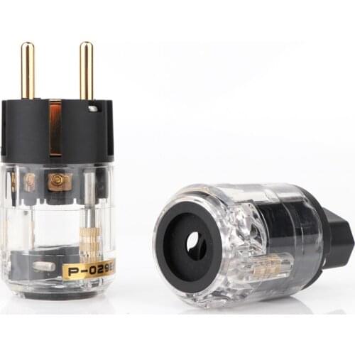 P029E+C029 EU Power Plug IEC Female Power Connector hifi diy power cable Plug 10Pairs