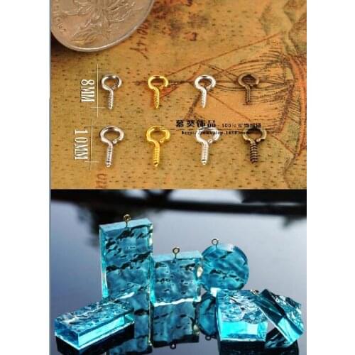 200pieces 4*8mm/5*10mm Mini Eye Pins Eyepins Hooks Eyelets Screw Threaded Jewelry Pendant DIY Jewelry Making findings