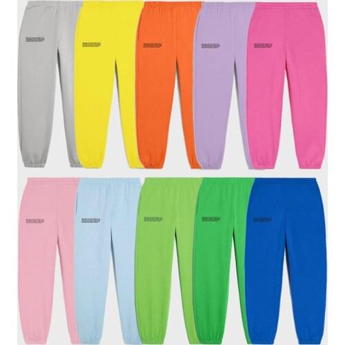 Trackpants Sweatpants for Women Autumn High Waist Pants with Pockets Solid Workout Jogger Sports Trousers Loose Fits Female