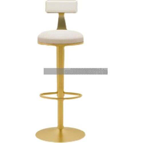 Front Desk Bar Chair Rotation Lift Light Luxury Bar Restaurant Cashier Chair Simple Household Adjustable High Stool