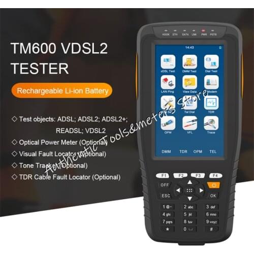 TM-600 VDSL VDSL2 Tester ADSL WAN & LAN Tester xDSL Line Test Equipment Installation and Maintenance Tools Instrument TM600