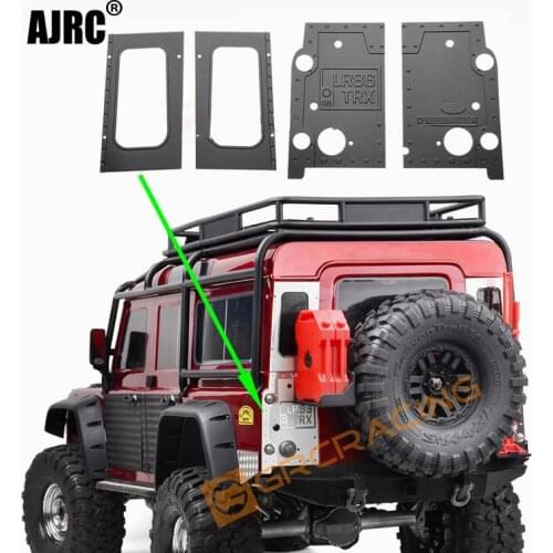 TRAXXAS 1/10 RC car TRX4 Defender metal decorative plate on both sides of the rear baffle simulation rivet metal sticker