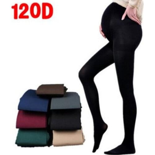 120D Spring Pregnant Women Pantyhose Large Size Leggings Increase Fertilizer & Pantyhose Maternity Pants Velvet Maternity Pants