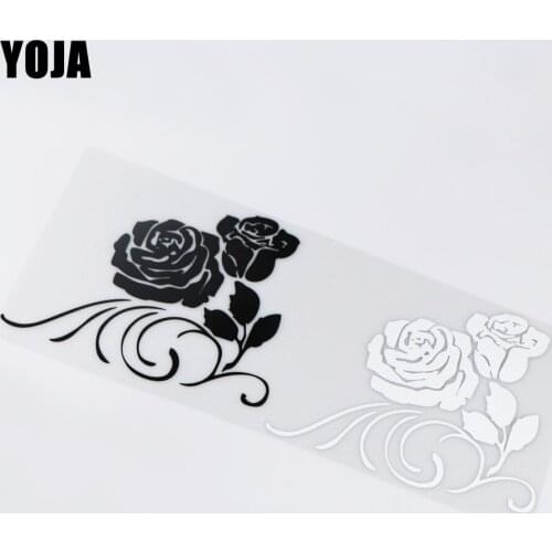 YOJA 15X12.7CM Beautiful Flower Vinyl Decal Cartoon Pattern Car Sticker Decoration ZT2-0139