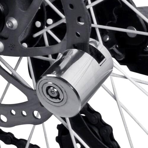 Bicycle Scooter Disc Brake Lock E-bike Anti-theft Stainless Wheel Disc Brake Lock Waterproof Security Mountain Rode Bike Lock