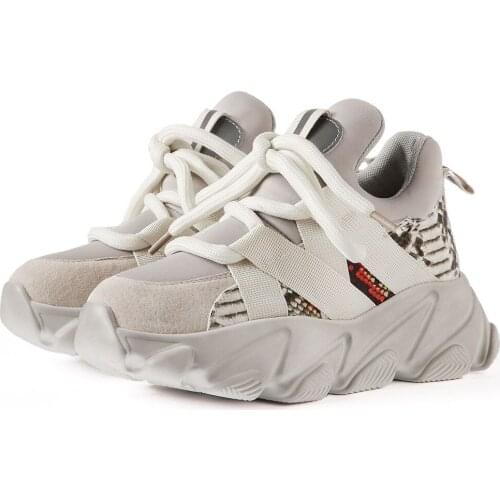 2021 Chunky Shoes Designer Mixed Color Leather Sneaker Platform Dad Shoes Women Casual Shoes Design Lady Runner Trainer Shoes