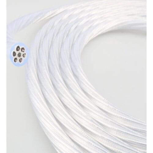 1.5M 6N OFC silver plated Cord Bulk Hifi Audio Power Wire Supreme Reference Power Cable For DIY