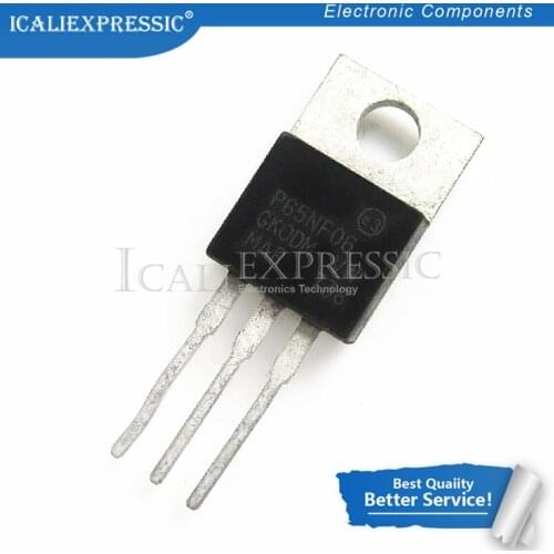 10PCS STP65NF06 P65NF06 65NF06 60V 60A N-CH TO-220 In Stock
