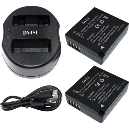 2pcs/lot DMW-BLG10 DMW BLG10 DMWBLG10 Battery + USB Dual Charger for Panasonic BLG10E BLG10GK BLG10 DMC-GF6 DMC-GX7 GF6 GX7