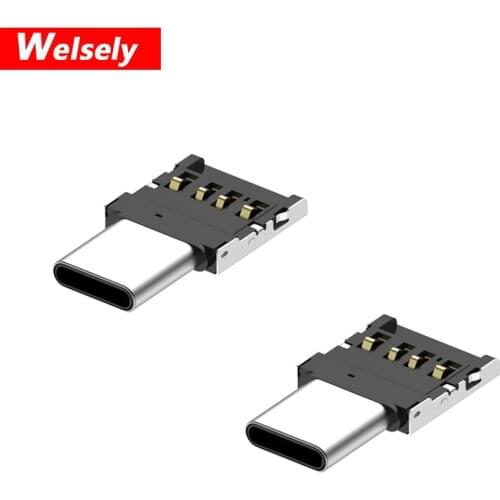 2pcs Welsely TYPE-C Flash Disk U Disk USB-C to USB 2.0 OTG Cable Adapters Converter For Huawei P20 Xiaomi Mi8 Samsung S9 8 NOTE8