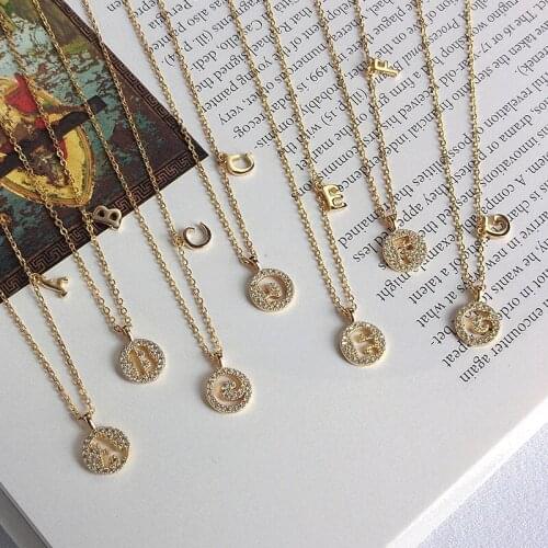 2021 Original Design Jewelry Luxury European and American Style Letter Necklace Creative Surname Letter Pinyin Clavicle Chain