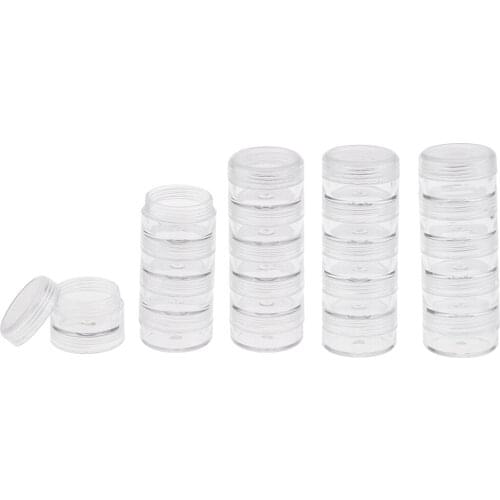 4 Sets Of Storage Transparent Container Screw Cap Can F Small