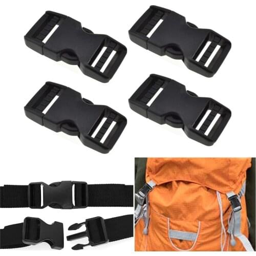 4pcs Webbing Detach Buckle Plastic Side Release Buckle for 550 Paracord Sports Bags Luggage Buckle Accessories