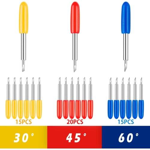 50 Pcs Plotter Blades 30/45/60 Degree Standard Replacement Cutting Blades Plotter Film Vinyl Cutter Knife For Roland Cricut