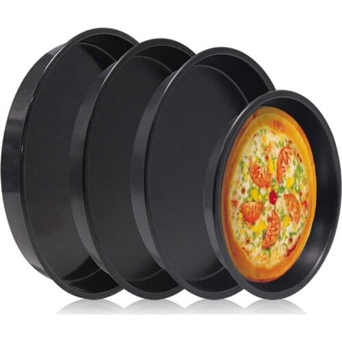 8/9/10 Inch Deep Dish Pizza Pie Pan Tray Bakeware Mould Non Stick Round Cookie Bread Pancake Baking Sheet Oven Cooking Tools