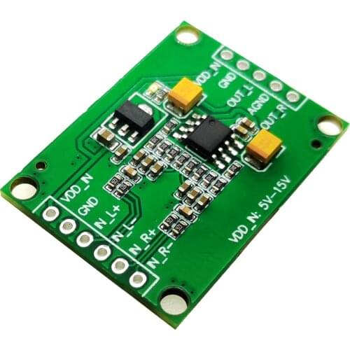 Audio Differential Balance Analog input to Single Ended Analog Output Module