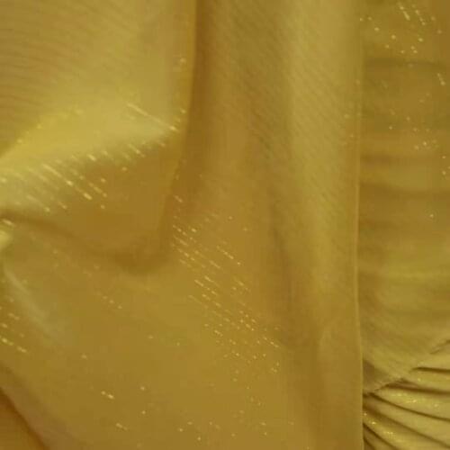 Shiny Chiffon Metallic Silky Polyester Fabric Soft Breathable DIY Craft Accessory Qualified