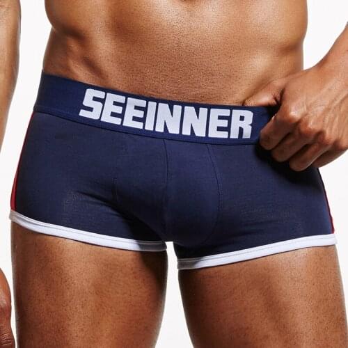 Men Underwear Boxer Cotton Cuecas Mens Boxers Shorts Underwear Low Waist U Convex Pouch Man Breathable Underpants