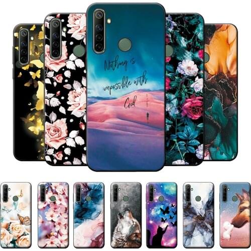 For Oppo Realme C3 Case Oppo Realme 5 Bumper 6.5 inch Soft TPU Silicone Cover For Oppo Realme 6i Case Beautiful Cute Back Cover