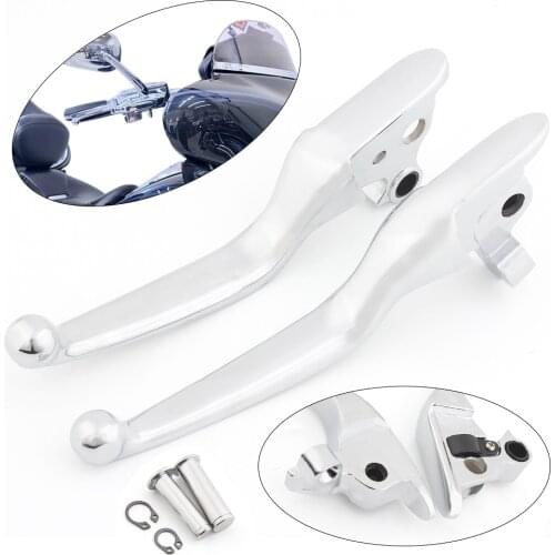 Chrome Motorcycle Aluminum Brake Clutch Hand Levers For Harley Touring Road King FLHR Electra Glide FLHT FLHTC