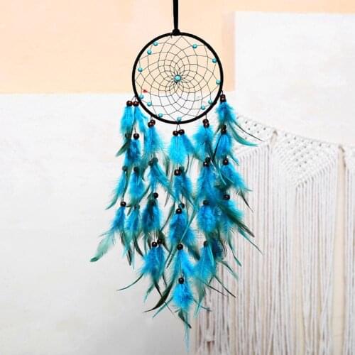 Dream Catcher Pendant Handmade Beautiful Light Blue Decoration Wall Hanging Decor For Room Party Wedding Valentines Day Gifts