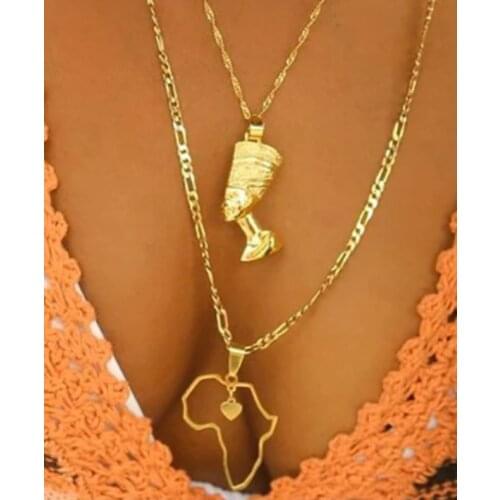 SET 14 Drews African Map Necklace Set