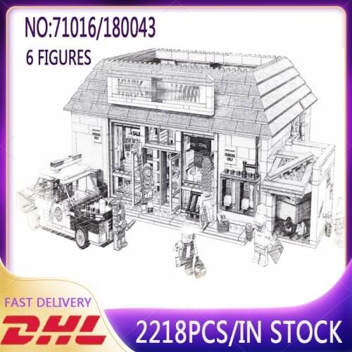 New 71016 Home and Supermarket Model Streetview Kwik-E-Mart Supermarkt Set Building Blocks Bricks Toys Kid Birthday Gift 180043