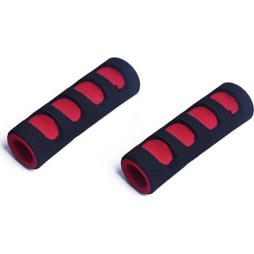 Pair Road Bike Bicycle Foam Handle Bar Grips Black and Red