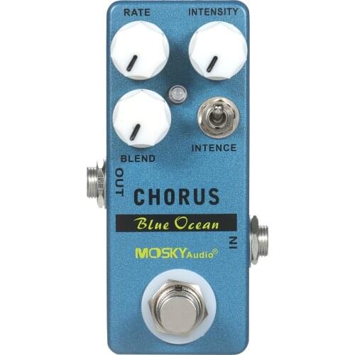 MOSKYaudio Blue Ocean Chorus Guitar Effect Pedal Chorus/True Bypass Rate + Blend + Intensity + Intence Guitar Pedal Guitar Parts
